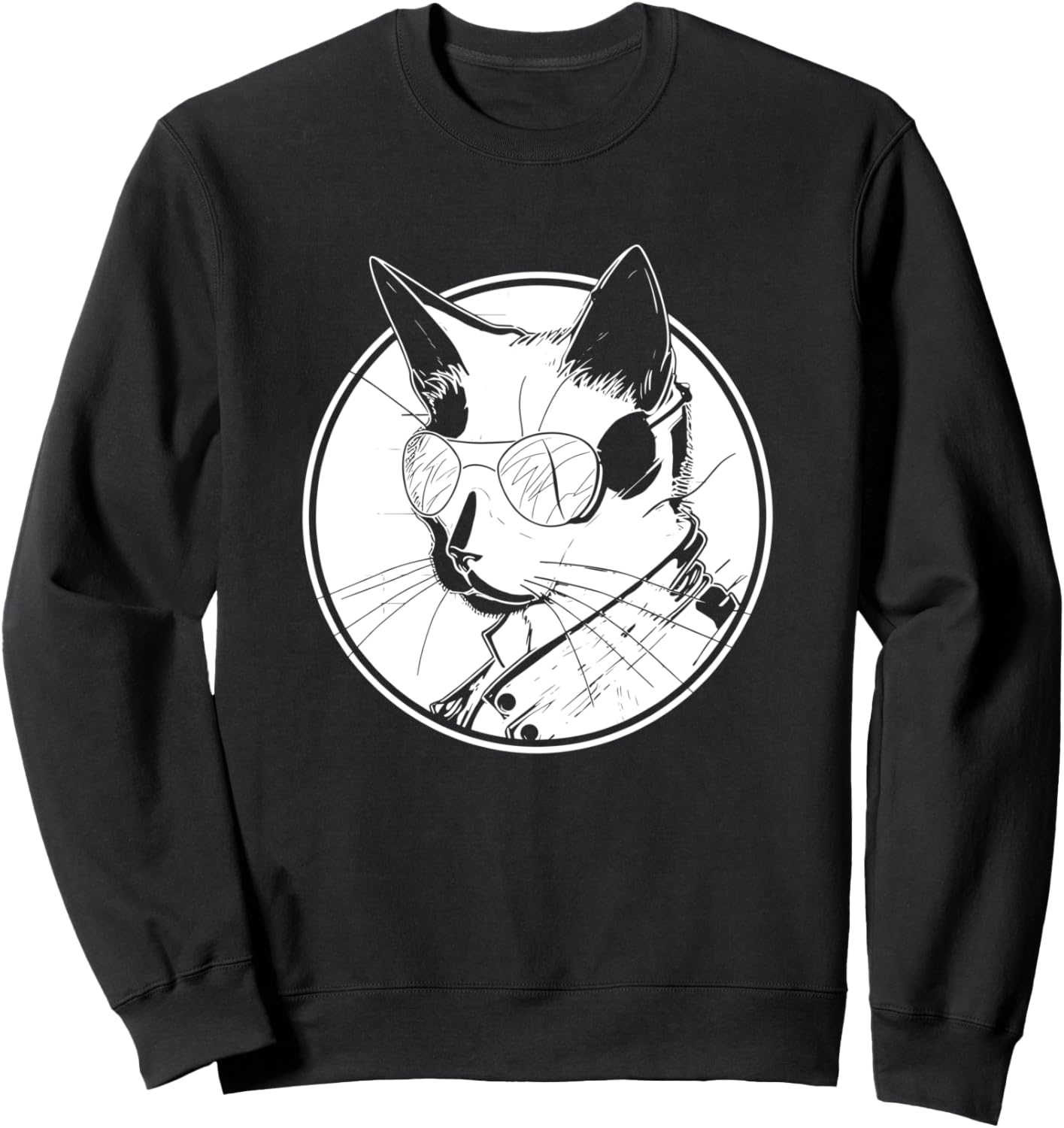 

Толстовка с котом в стиле стимпанк Funny Cat Dad Graphic Shirt And Gift, черный