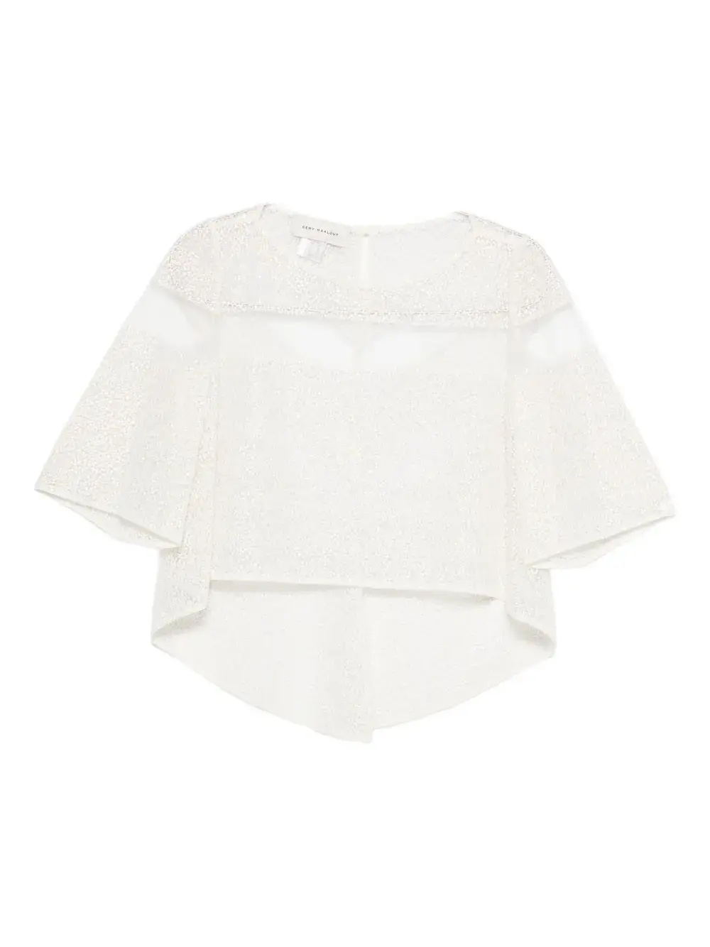 

Полупрозрачный топ с рукавами колокол Gemy Maalouf, белый