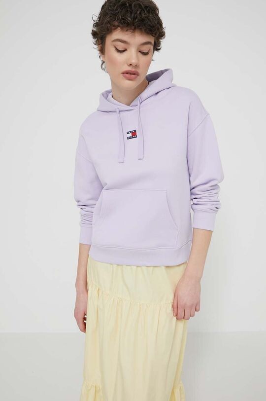 

Хлопковая толстовка Tommy Jeans, фиолетовый