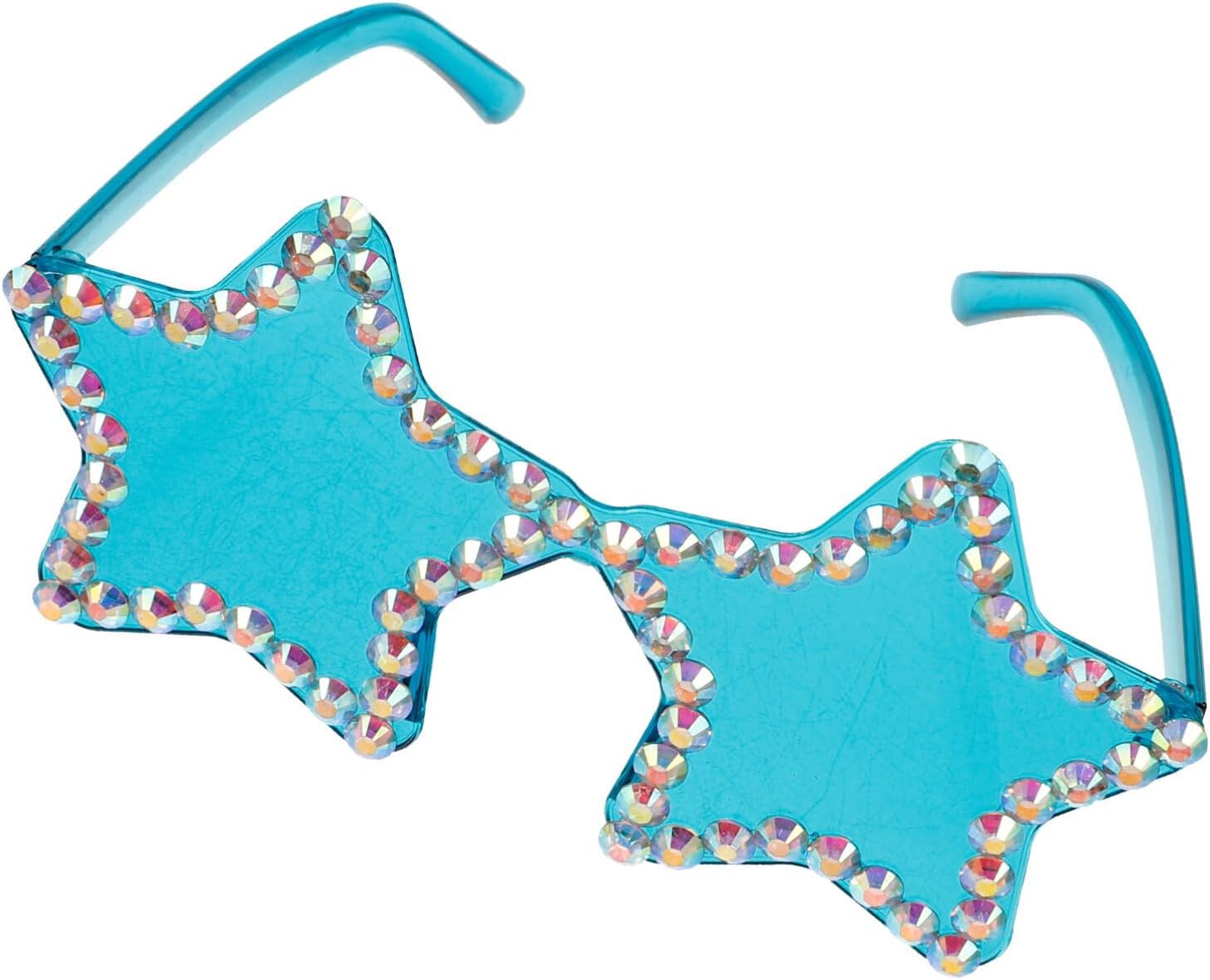 

Солнцезащитные очки SAFIGLE без оправы в форме звезды, очки без оправы в форме звезды, очки со стразами, бриллиантовая хрустальная пентаграмма, аксессуар для летней пляжной вечеринки, синий цвет, Sky-blue