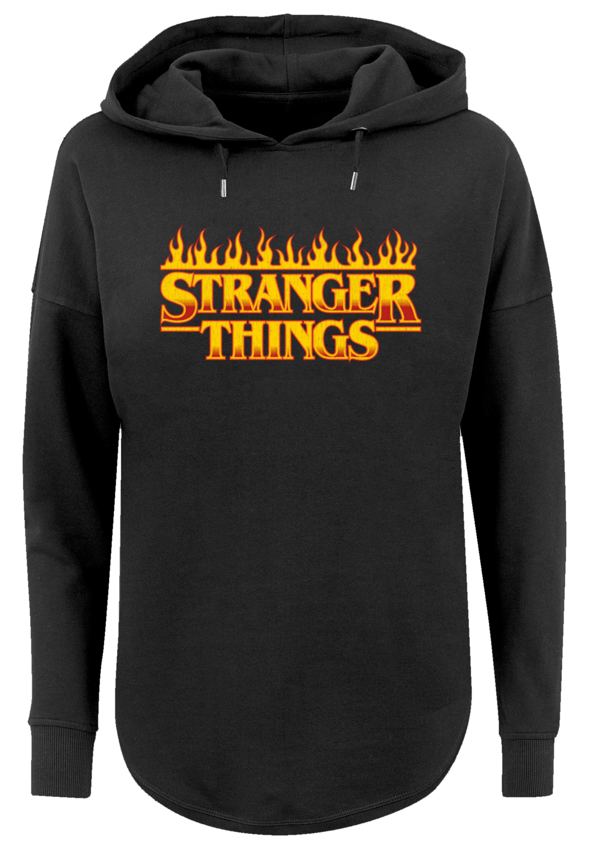 

Свитер F4NT4STIC Oversized Hoodie Stranger Things Fire Logo Women Netflix TV Series, черный