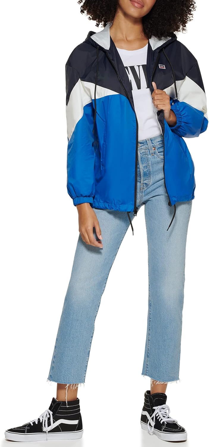 

Levi's Женская ветровка из нейлона с цветными блоками, Cobalt Multi