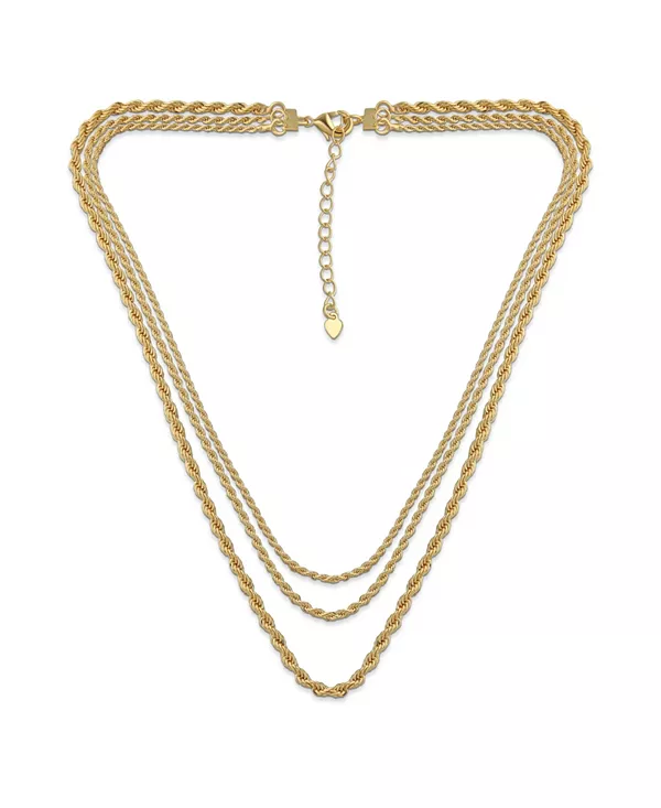 

Эффектное сверкающее ожерелье-воротник, позолоченный многорядный чокер Bling Jewelry, yellow