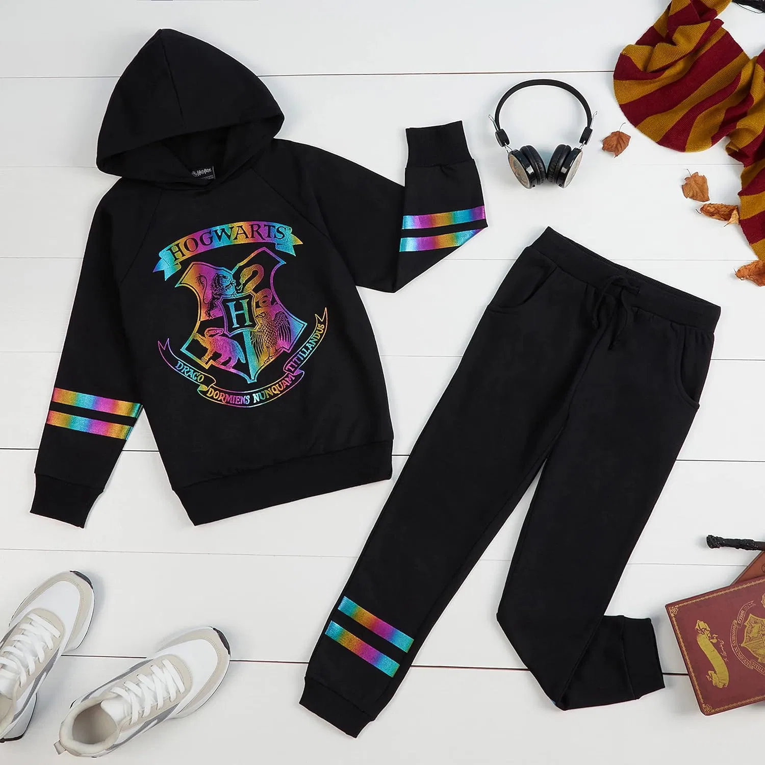 Детский спортивный костюм Harry Potter, худи и брюки, Black — фото 3