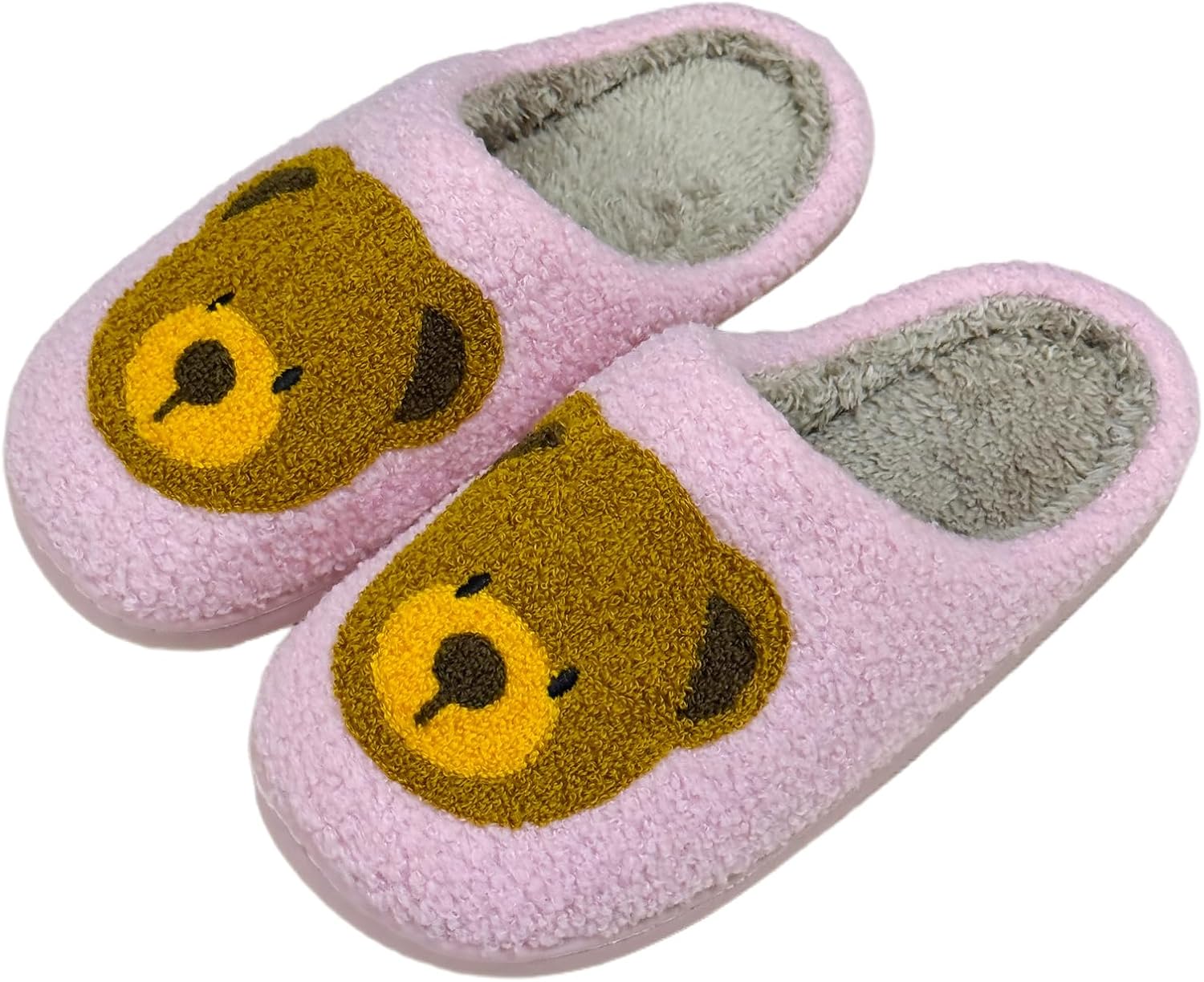 

Женские и мужские милые тапочки с лягушкой, с пушистым поролоновым эффектом памяти, кавайные мультяшные тапочки, зимние теплые пушистые ботинки Ulel, розовый