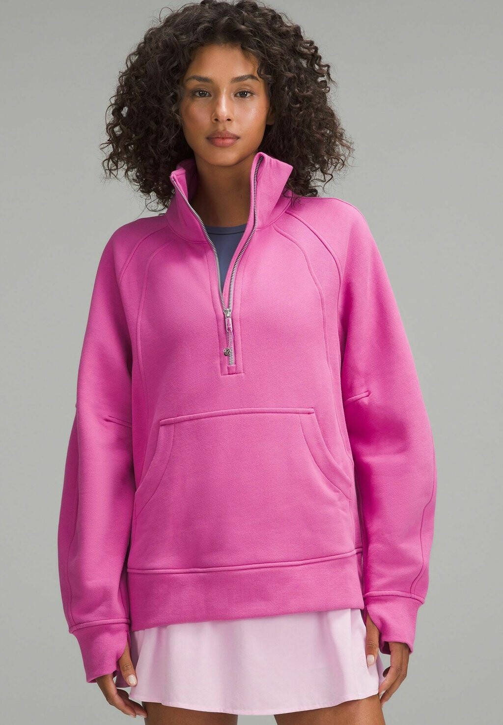 

Толстовка SCUBA NECK HALF lululemon, розовый