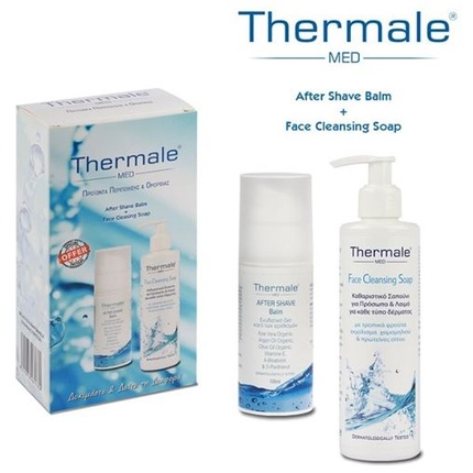 

Бальзам после бритья 100 мл + Очищающее мыло для лица 250 мл Thermale Med