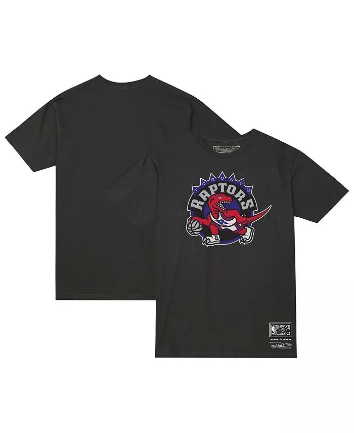 

Мужская и женская черная футболка с логотипом Toronto Raptors Hardwood Classics MVP Throwback Mitchell & Ness, черный