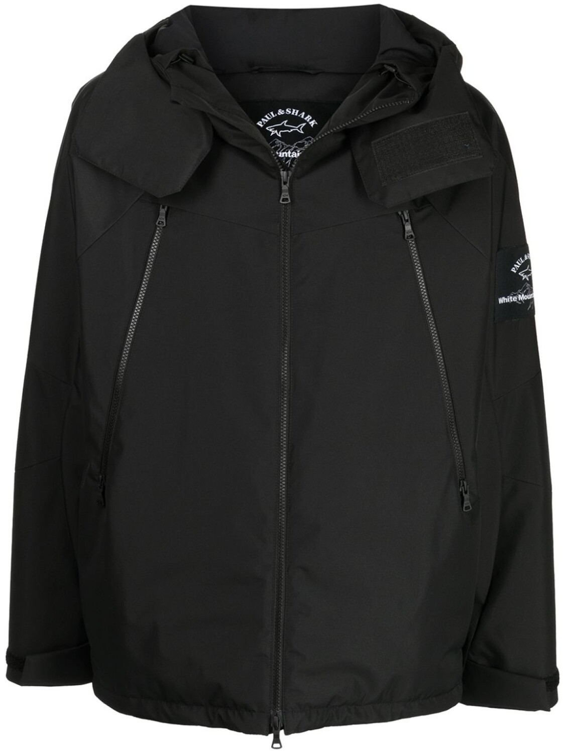

Куртка с капюшоном и нашивкой-логотипом White Mountaineering, черный