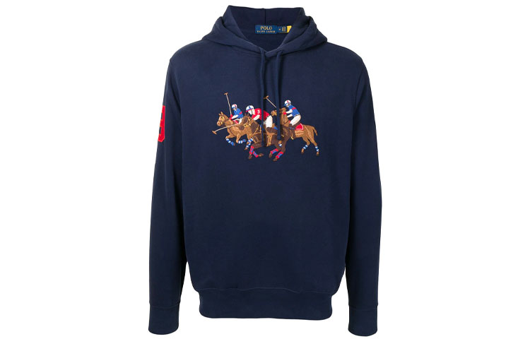 Футболка-поло мужская Polo Ralph Lauren синяя — фото 2