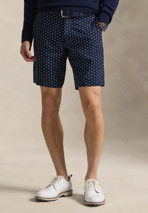 9-Дюймовые короткие шорты с эластичным принтом, облегающего кроя Polo Ralph Lauren, Blue