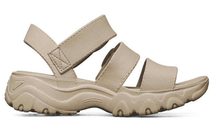 Пляжные сандалии D"LITES 2.0 женские серо-коричневые Skechers — фото 2