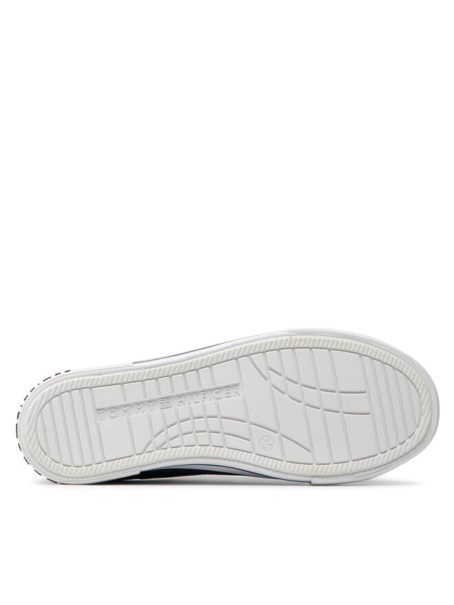 Тканевые кроссовки Low Cut Lace-Up Sneaker T3X4-32207-0890 Tommy Hilfiger, темно-синий — фото 4