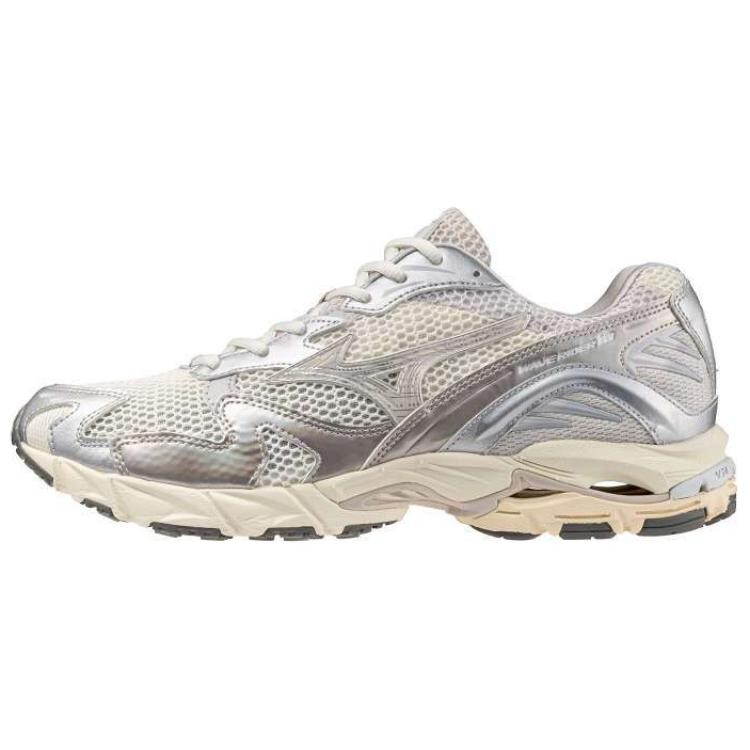 

Кроссовки Wave Rider 10 мужские с низким верхом серебристо-белый Mizuno
