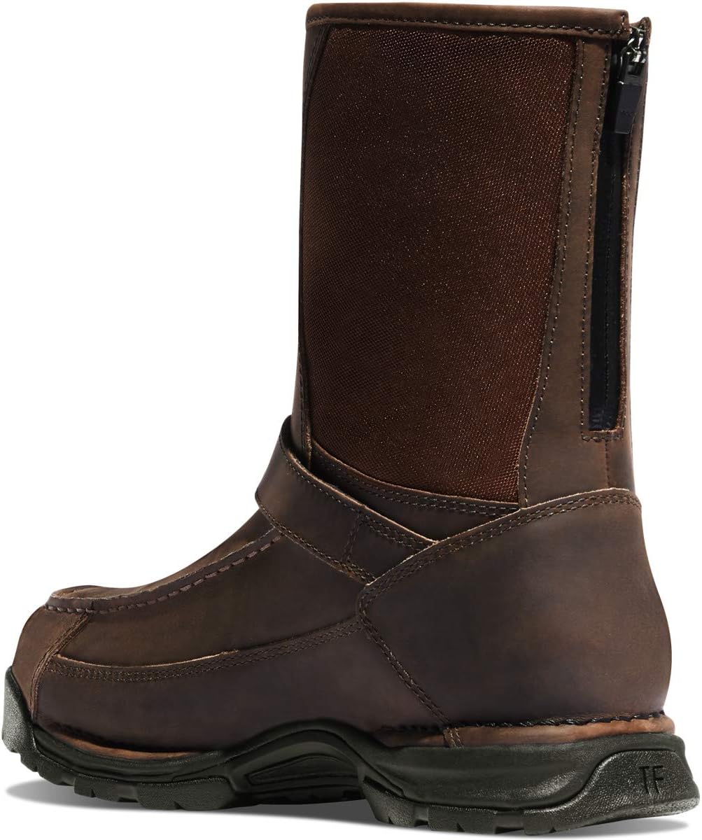 Мужские охотничьи и походные ботинки Danner Sharptail с задней молнией, 10” - водонепроницаемая обувь из цельнозернистой кожи и нейлона 900D с мембраной Gore-Tex и протекторной подошвой, темно-коричневый — фото 2