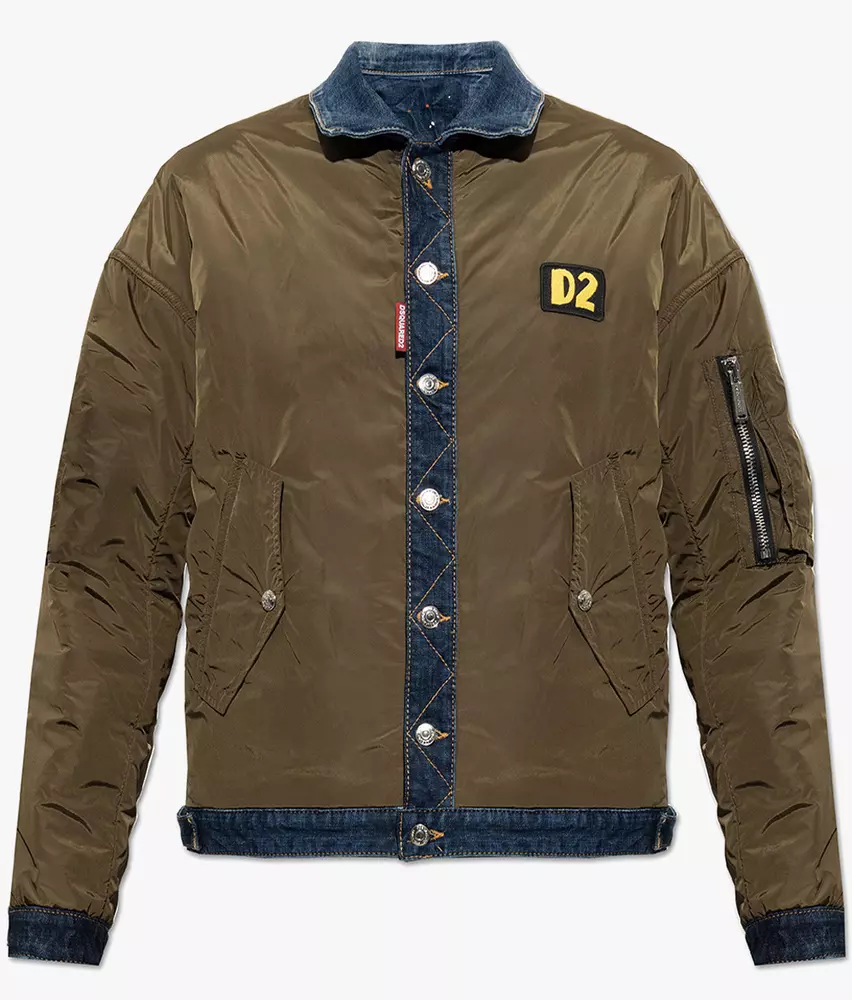 

Шикарная двусторонняя армейская куртка с нашивкой-логотипом Dsquared2, цвет Army
