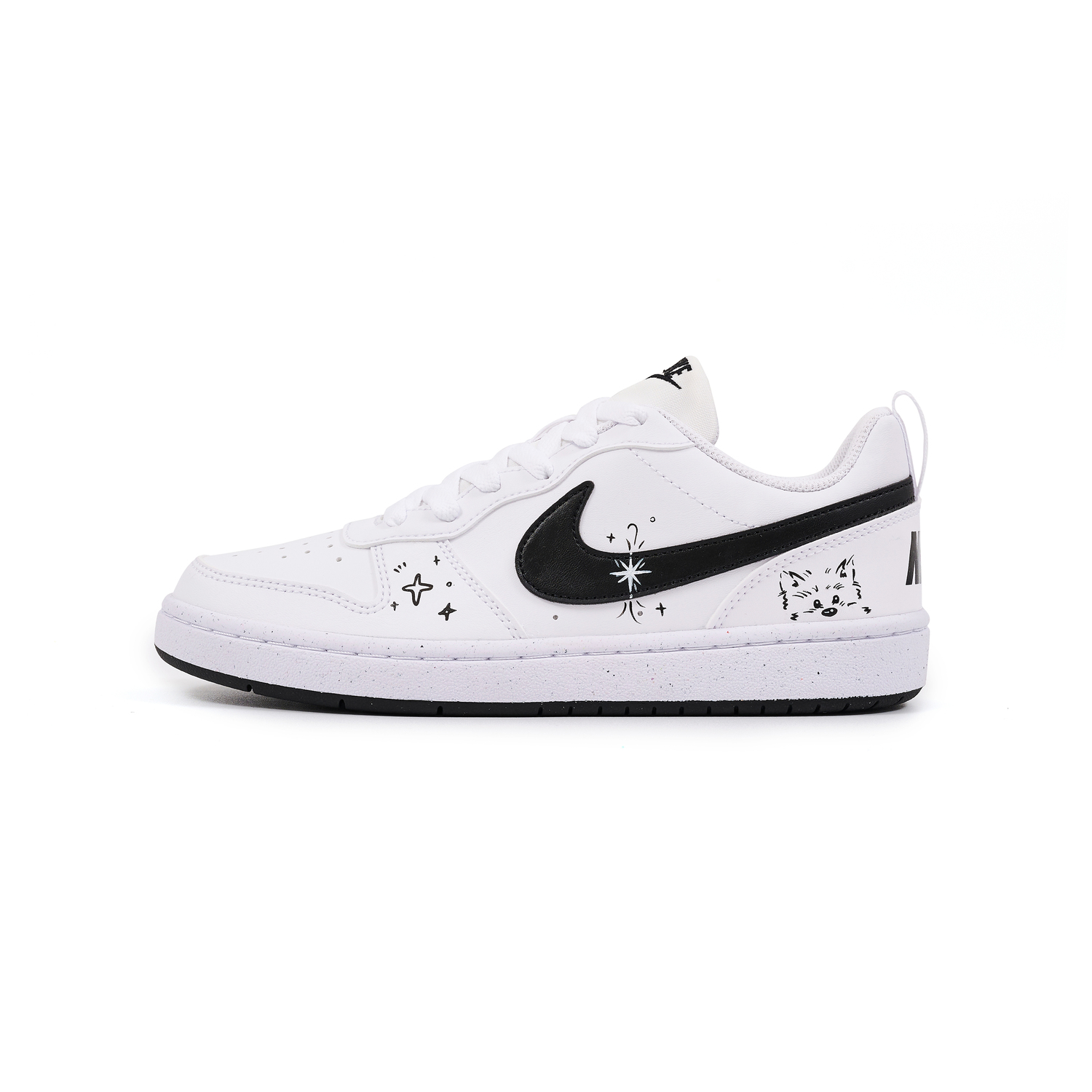 

Nike Court Borough Maltese устойчивые к истиранию баланс низкие скейтборд кроссовки white детские