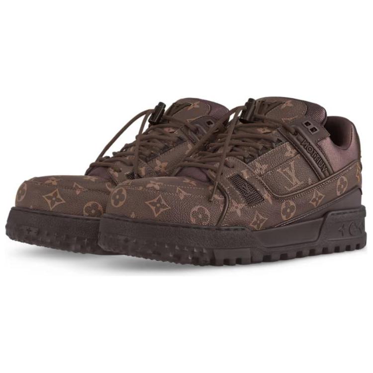 Тренеры Maxi Low-Top для скейтбординга унисекс коричневые LOUIS VUITTON — фото 4