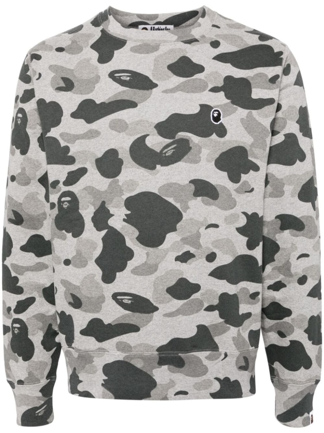 

A BATHING APE толстовка с нашивкой-логотипом, серый