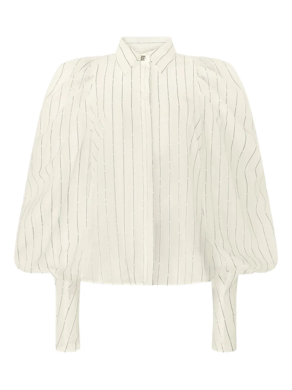 

Блузка в тонкую полоску с объемными рукавами Genny, белый