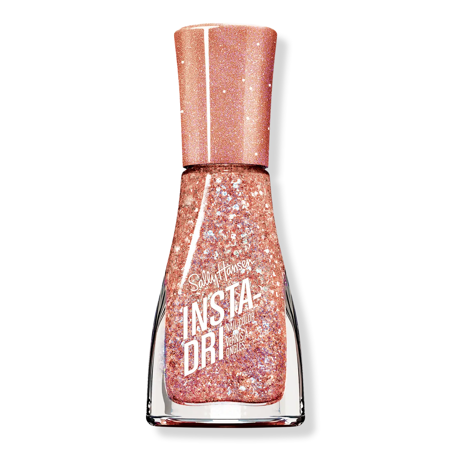 

Лак для ногтей Insta-Dri, розовый/фиолетовый Sally Hansen, Shooting Star (gold pink glitter)