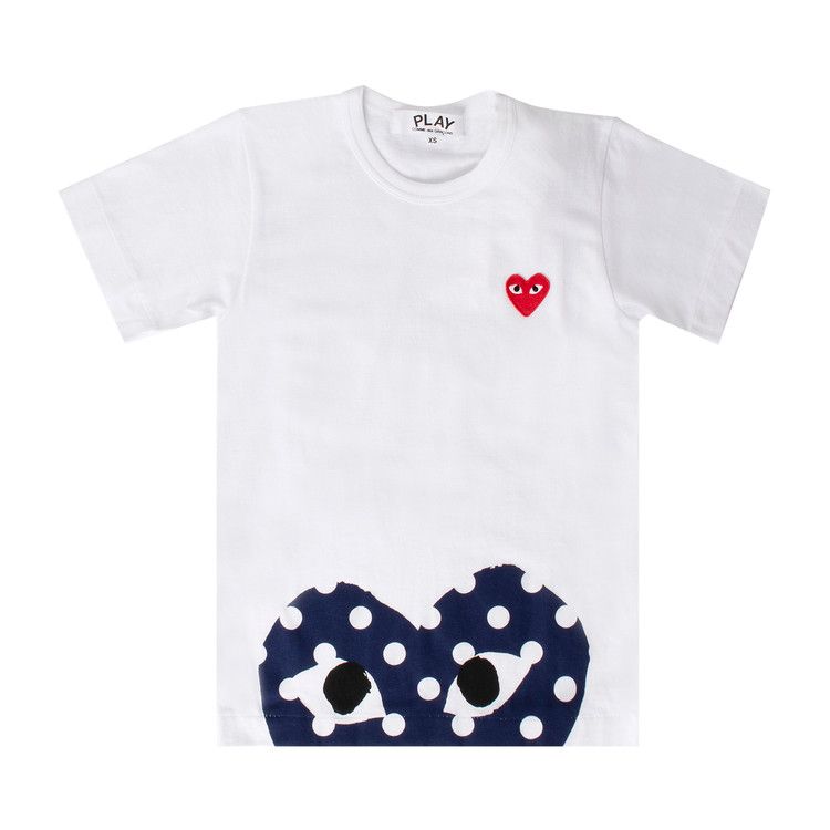 

Футболка Comme des Garçons Play T-Shirt With Polka Dot Heart, White
