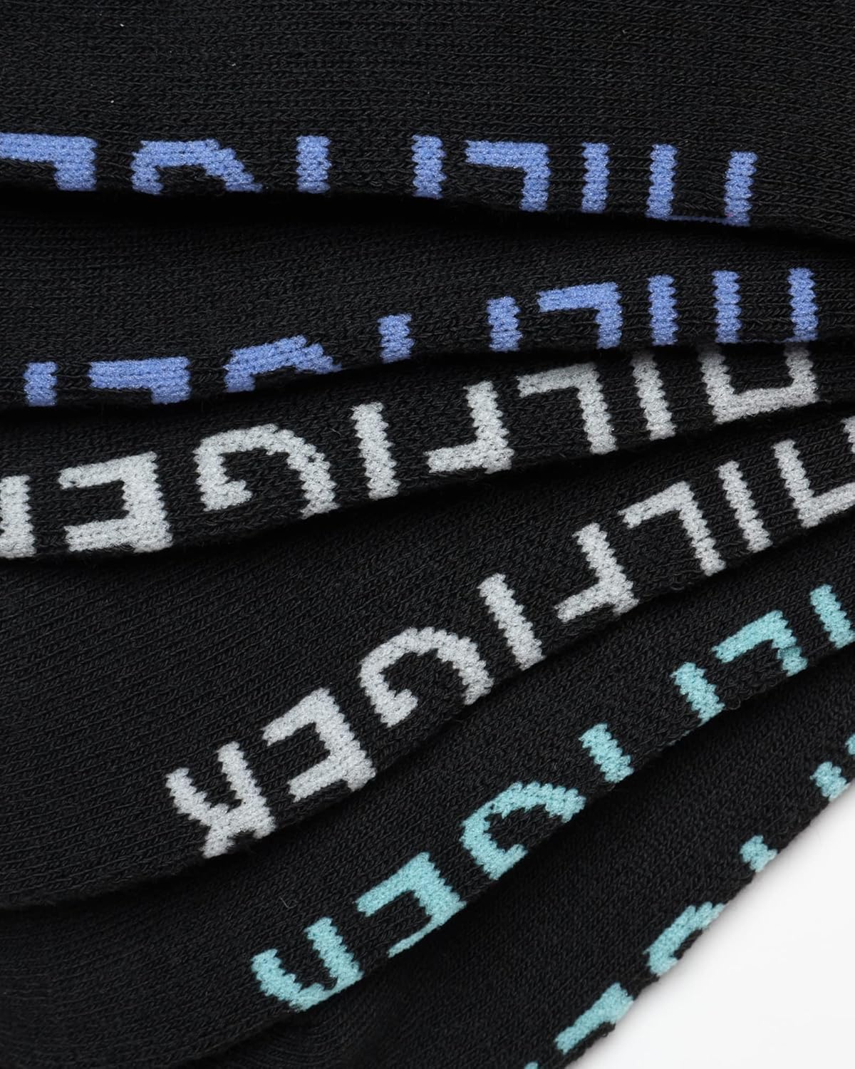 Женские носки Tommy Hilfiger Flag Sport Cushion Short Crew Socks, 6 пар, Pure Black — фото 4