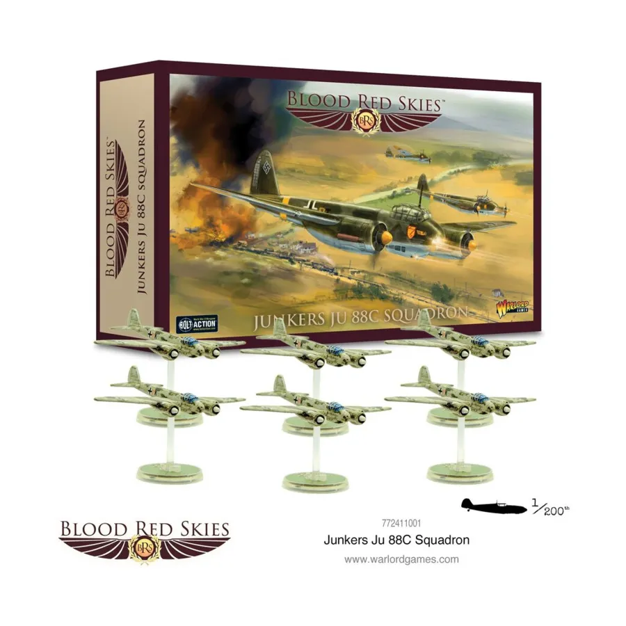

Юнкерс JU 88C эскадрилья, Blood Red Skies - Germany (1:200)