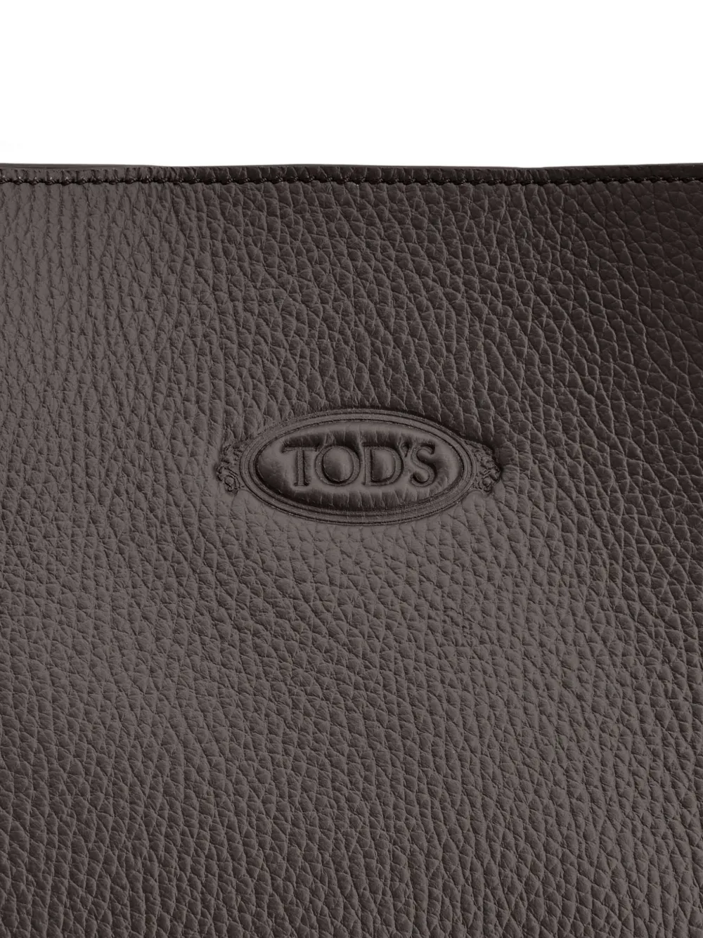 Сумка-тоут из зернистой кожи TOD'S, коричневый — фото 4
