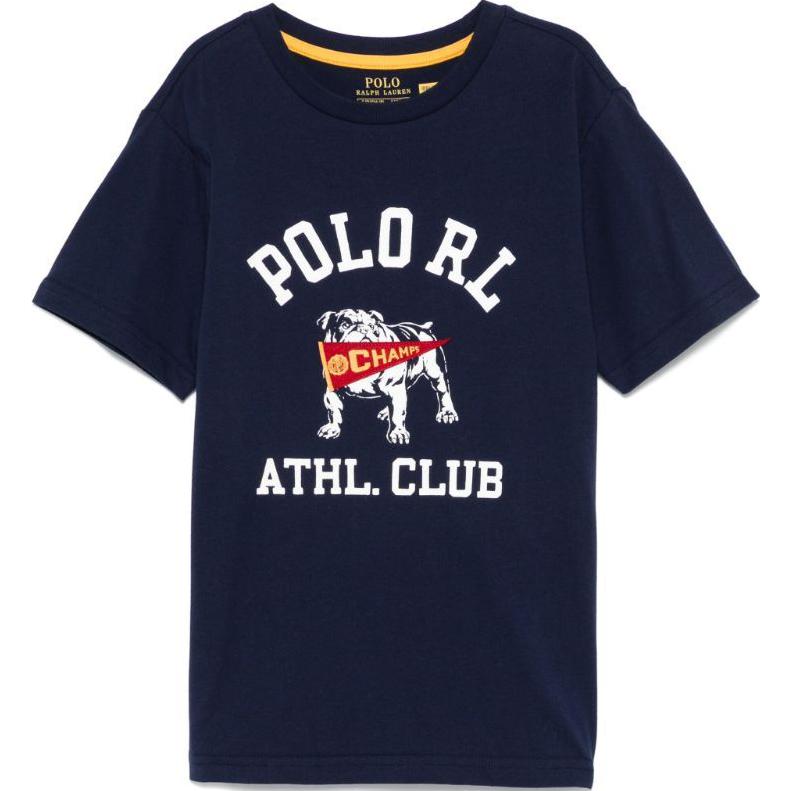 Polo Ralph Lauren Футболка fw24 marine blue детская — фото 3