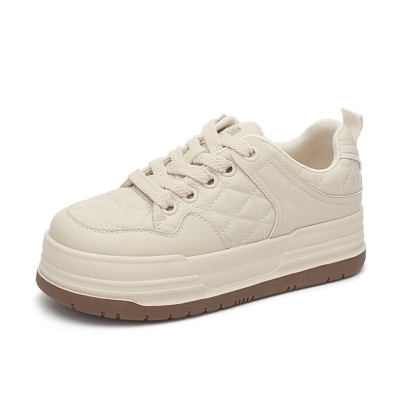 

Кеды, скейтборд обувь женская низкая Off White/бежевый Exull Q