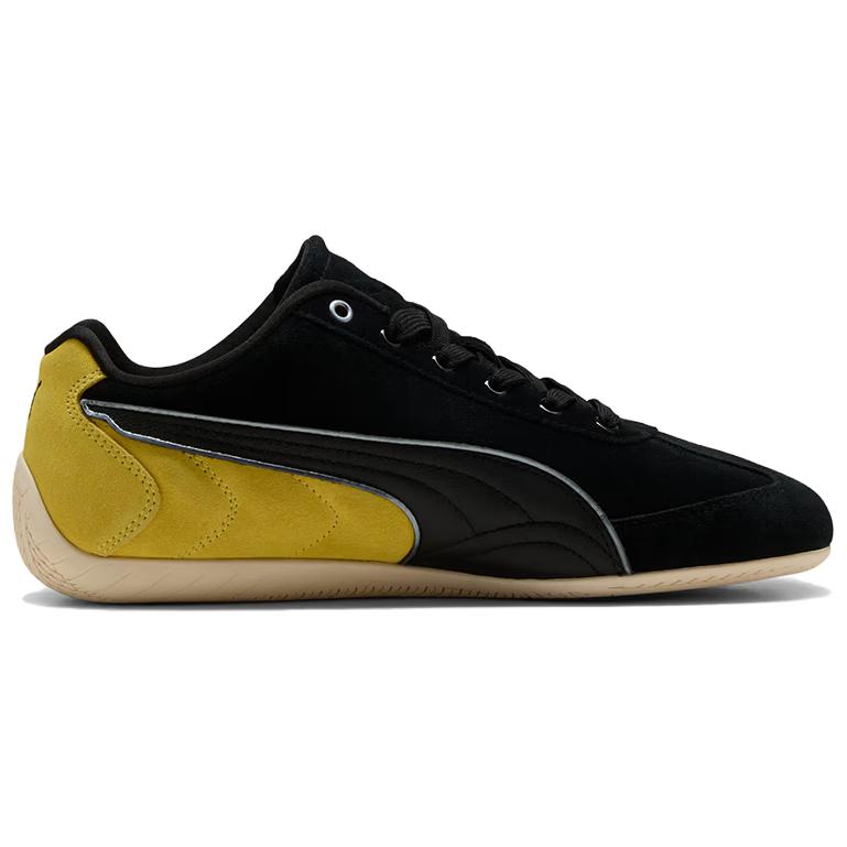 PUMA Кроссовки Ferrari Speedcat Lightweight Cushioning Abrasion Resistant Low top мужские черные желтые — фото 3