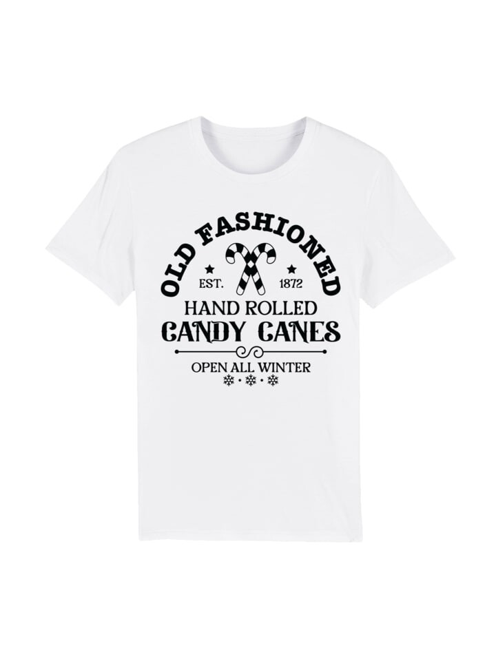 

Футболка F4NT4STIC T-Shirt Cany Canes Retro Weihnachts Sign, белый