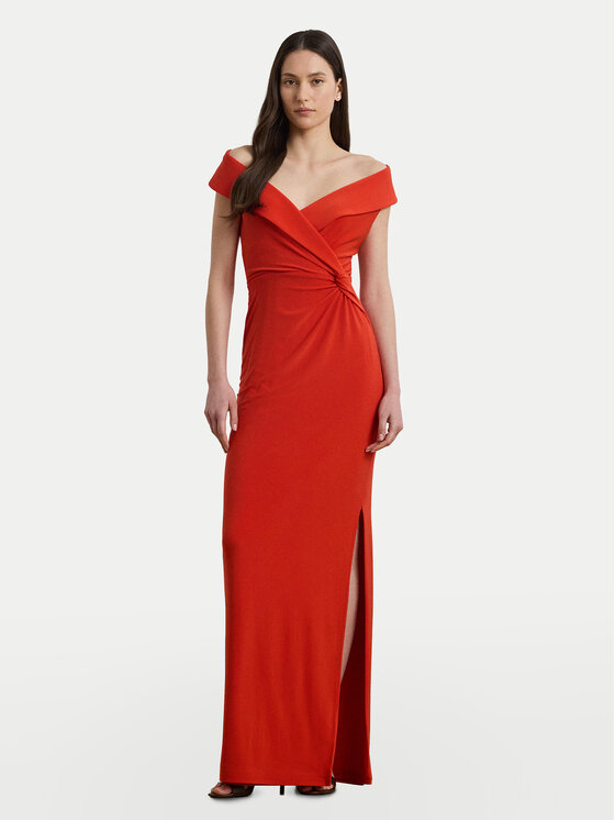 

Вечернее платье облегающего кроя 253863940024 Lauren Ralph Lauren, оранжевый