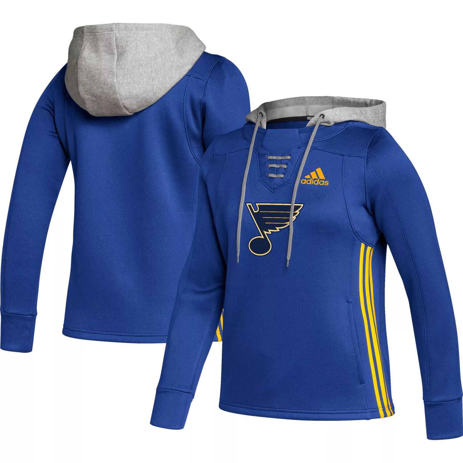 

Женская толстовка с капюшоном adidas Blue St. Louis Blues Skate Lace Primeblue Team adidas