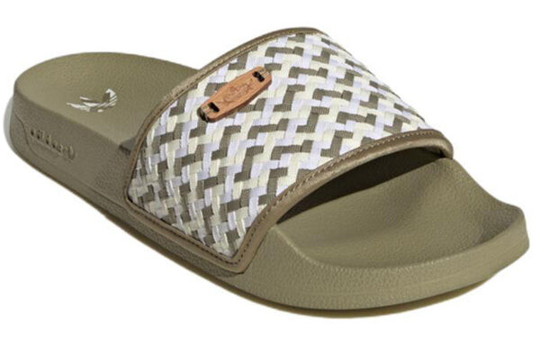 Тапочки оригиналы adilette lite slides Adidas, зеленый — фото 4