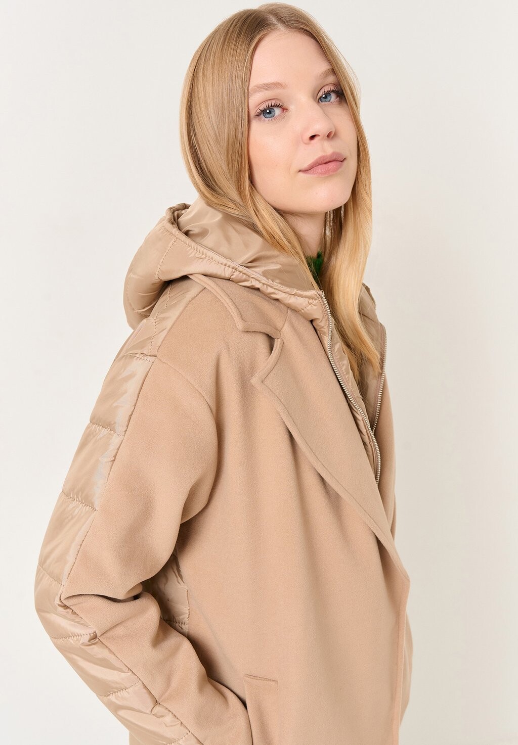 

Зимнее пальто LOOSE FIT HOODED MIDI Jimmy Key, бежевый