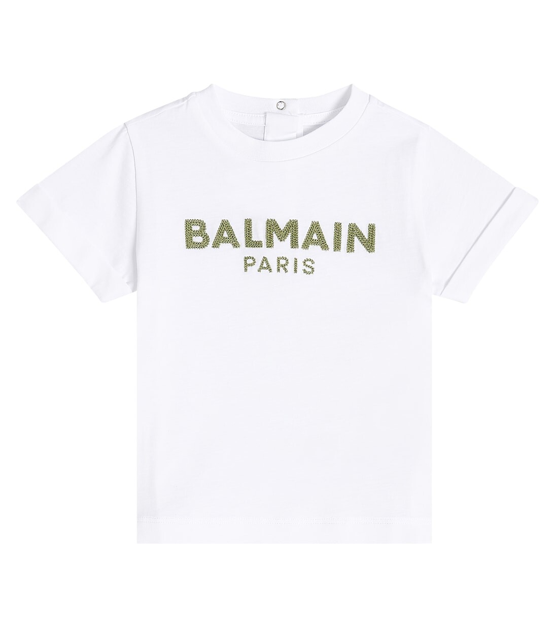 

Футболка из хлопкового джерси с логотипом baby Balmain Kids, белый