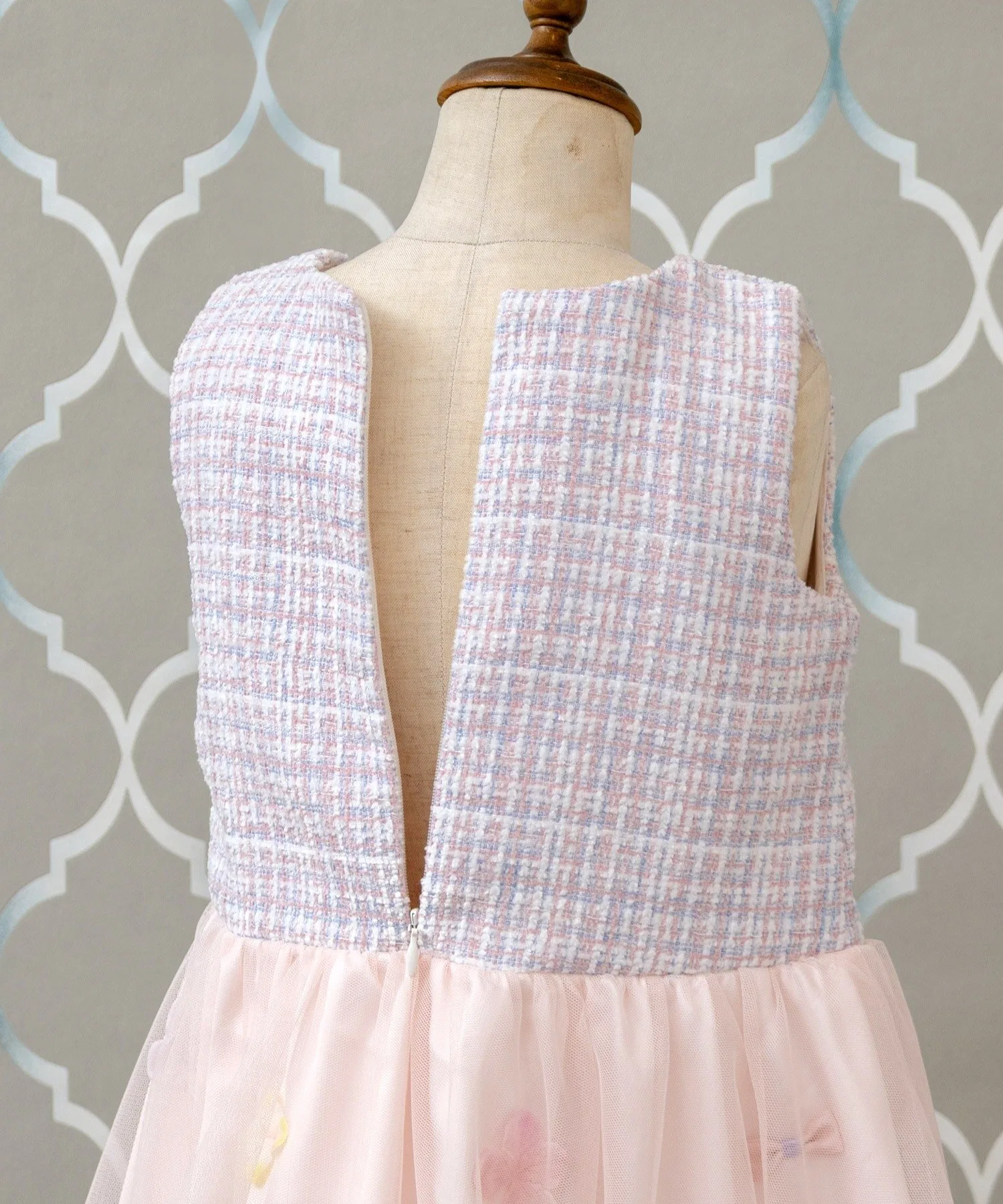Торжественный комплект из цветов и лент (2 предмета) Panpantutu, Pink tweed — фото 4