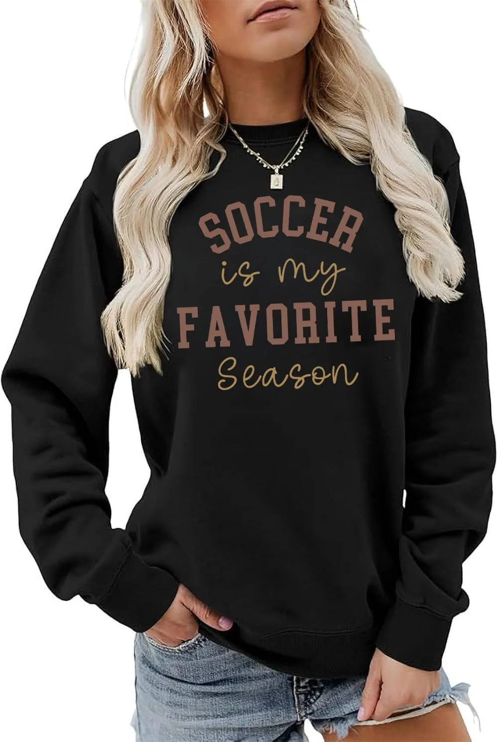 

Толстовка с длинным рукавом Soccer Is My Favorite Season BTGRL