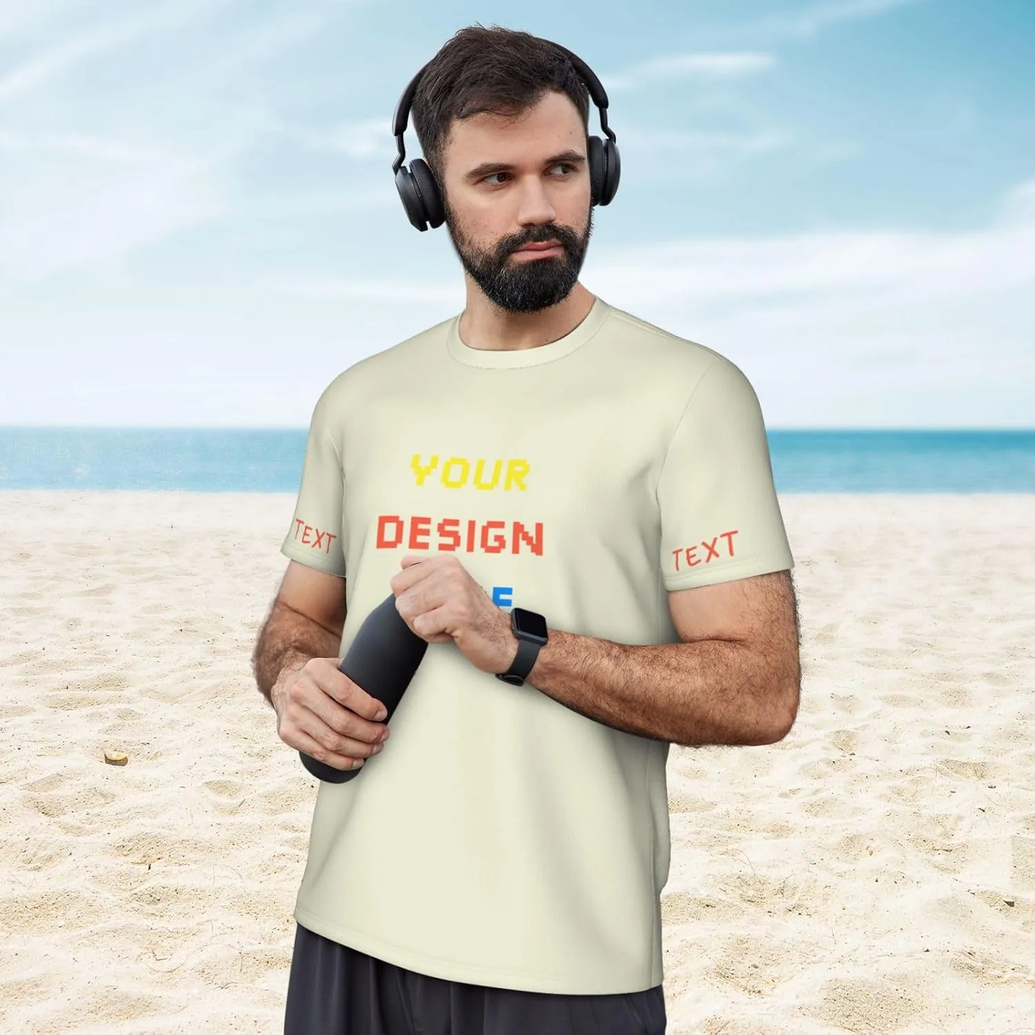 Футболка Custom с логотипом спереди и сзади — фото 4