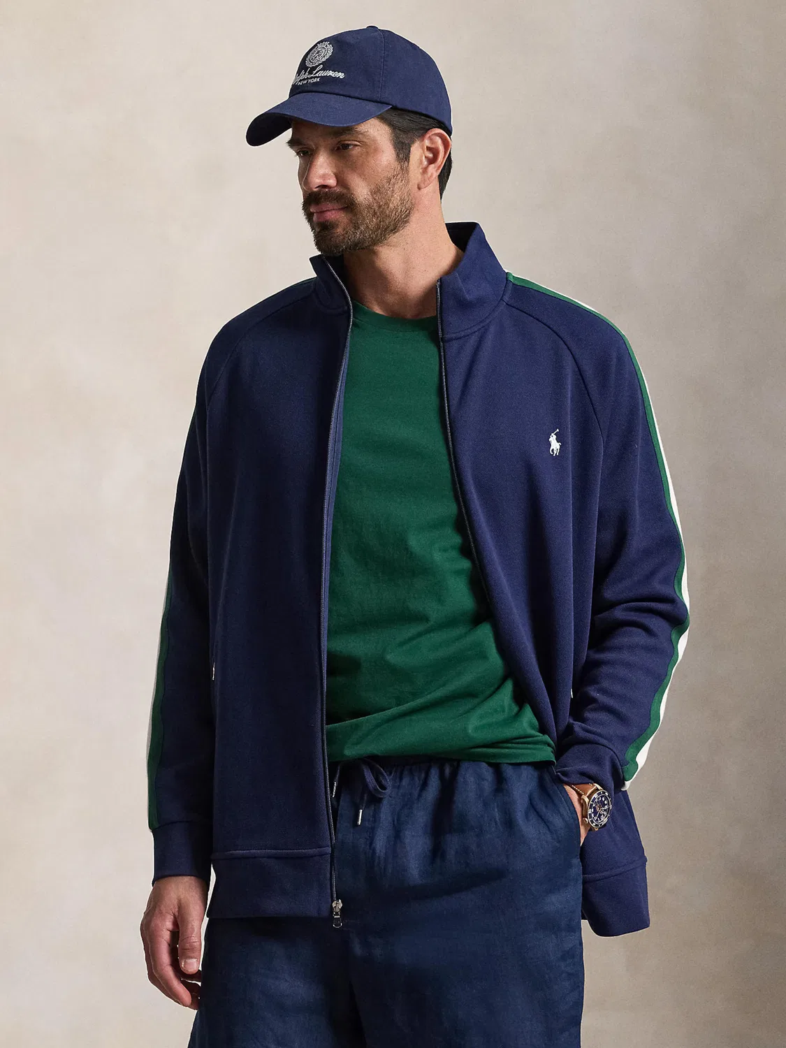 Толстовка на молнии Polo Ralph Lauren Big & Tall, Dark Blue — фото 3