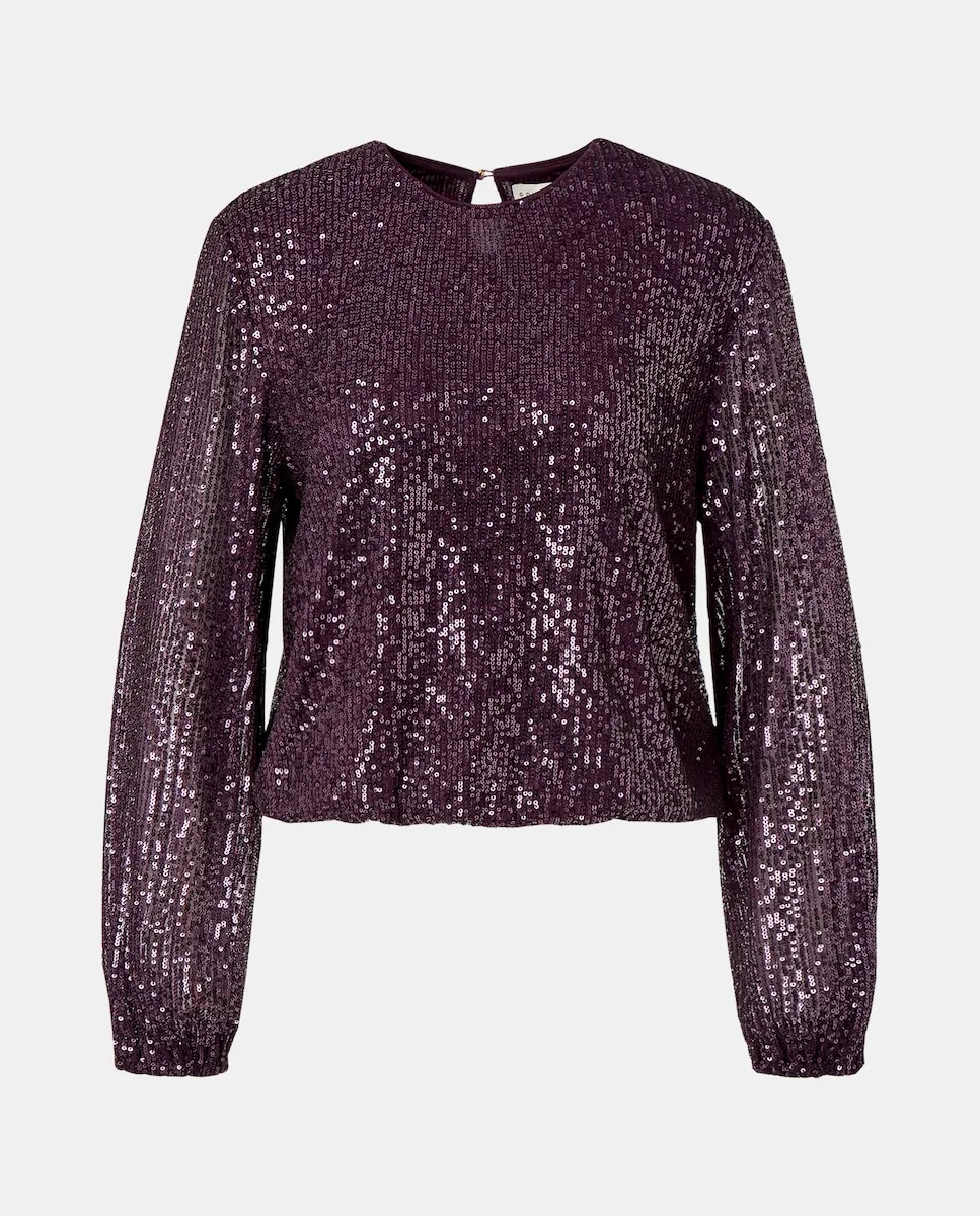 

Женская футболка с пайетками Woman El Corte Inglés, фиолетовый