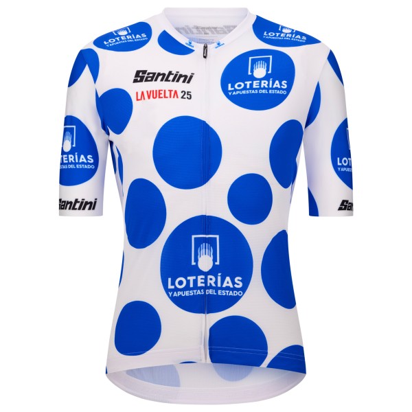 

Джерси La vuelta в горошек - велосипедная майка Santini, Bluette