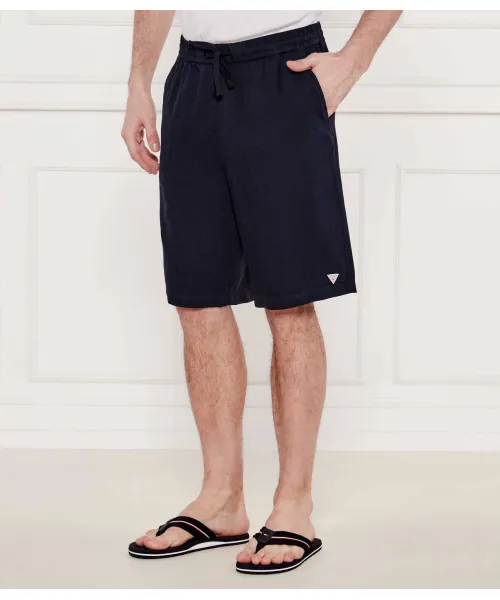 

Льняные шорты Regular fit Guess Underwear, синий