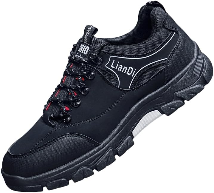 

Мужские повседневные спортивные кроссовки- низкие, на шнуровке, с верхом из искусственной кожи, дышащей тканевой подкладкой и прочной подошвой из ПВХ, обеспечивающие комфорт в течение всего дня Hoalox, черный