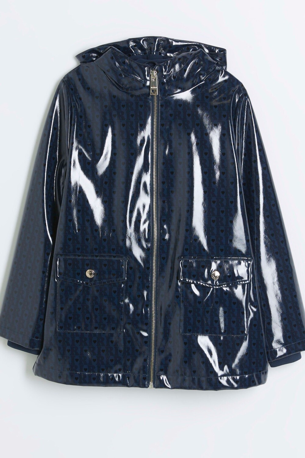 

Куртка Rainmac с голографической монограммой для девочек River Island, синий