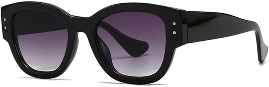 

Ретро солнцезащитные очки для женщин с заклепками, градиентные линзы, защита от УФ-излучения UV400, мужские солнцезащитные очки в стиле панк generic, Black Grey Gradient