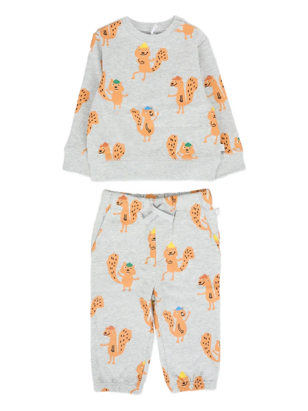 

Спортивный костюм с принтом белки (комплект из двух шт.) Stella McCartney Kids, серый