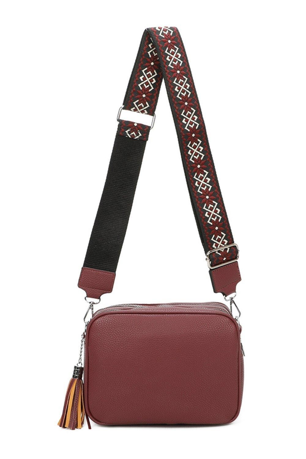 

Сумка через плечо Tassol с холщовым ремешком Fontanella Fashion, красный